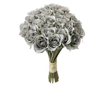 Artificial Grey Rose Bouquet 20x16x30 cm