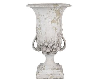 Vintage White Polystone Flower Pot Ø 30x46 cm