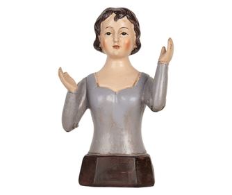 Multicolor Polyresin Woman Figurine 12x9x20 cm