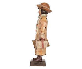 Multicolor Polyresin Girl Figurine 14x9x27 cm