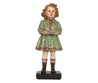 Multicolor Polyresin Girl Figurine 9x8x21 cm