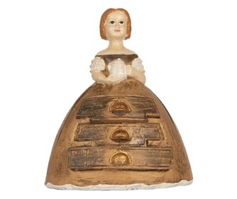 Multicolor Polyresin Woman Figurine 16x11x20 cm