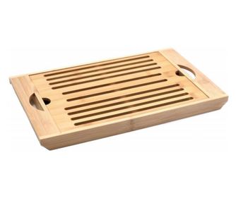 Бамбукова резачка за хляб Pufo с тава 37 х 22 см