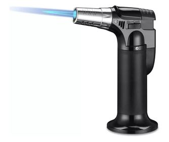 Arzator pentru flambat, reincarcabil, negru, Gonga® Negru