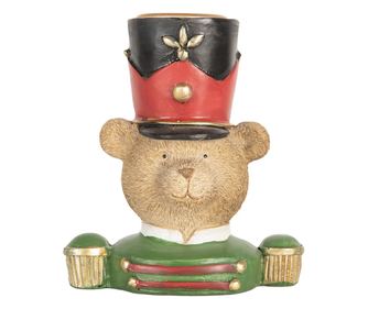 Multicolor Fox Figurine, Polyresin, 9x8x17 cm