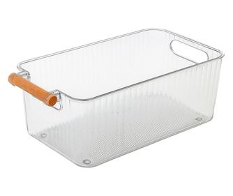 Praktikus Pufo doboz rendszerezéshez és tároláshoz, fogantyúval, 38 x 20 cm - ideális otthonra, irodába vagy fürdőszobába