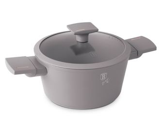 Κατσαρόλα με καπάκι 20 cm Taupe Berlinger Haus BH 8100, γκρι, στρώση τιτανίου