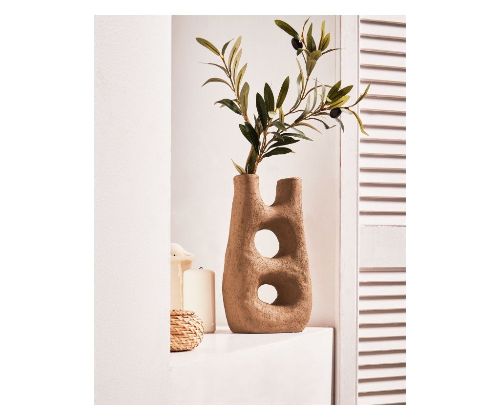 UARU Flower Vase Porcelain Stoneware 27 cm Brown