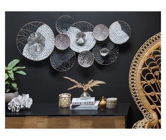 Decorațiune de perete CESIUM Metal 58 cm Argintiu