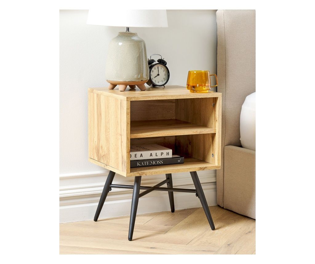 LUBOCK Bedside Table Light Brown