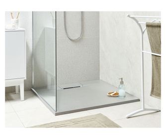 Cădiță de duș AZZURRO 90 x 90 x 3 cm Gri
