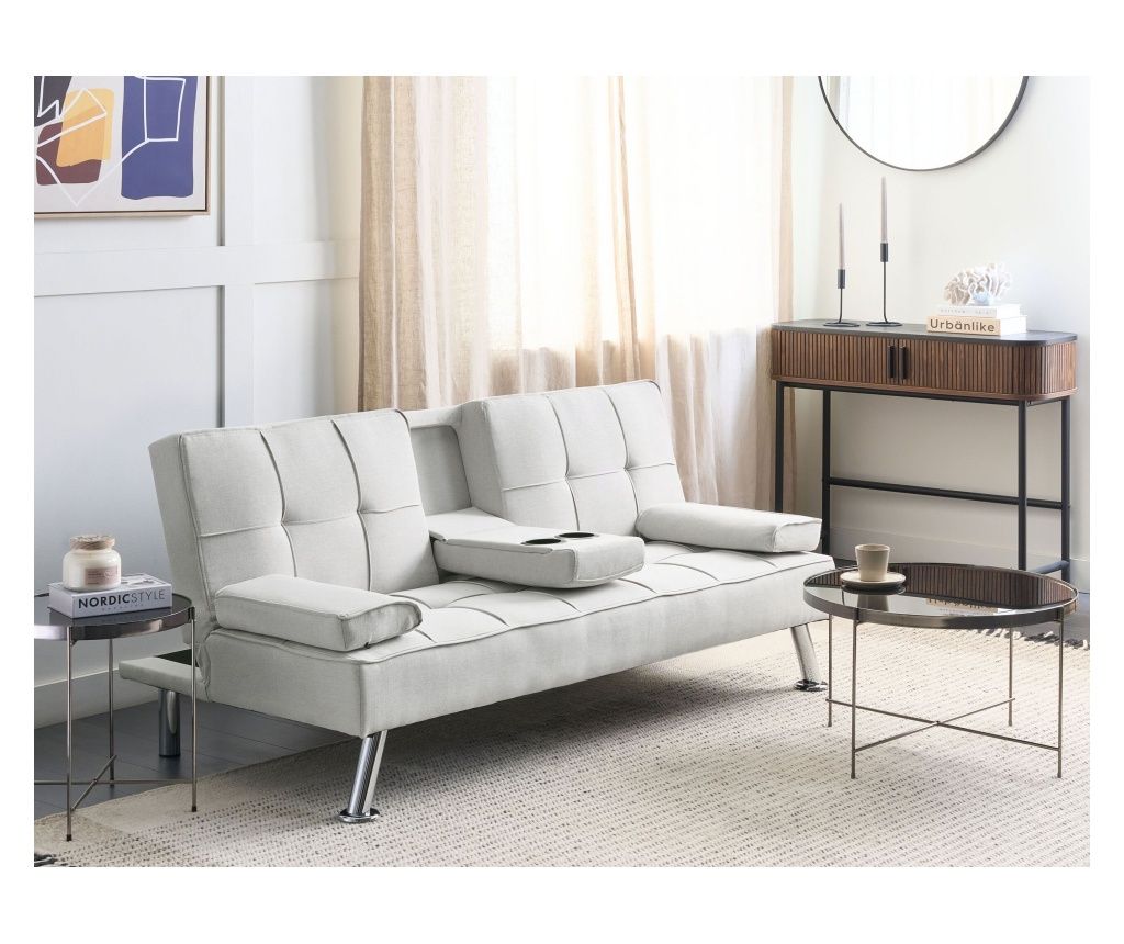 Canapea extensibilă cu 3 locuri ROXEN  Bej deschis