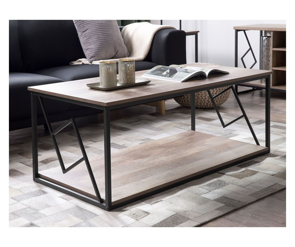 Măsuță de cafea FORRES Maro/Negru