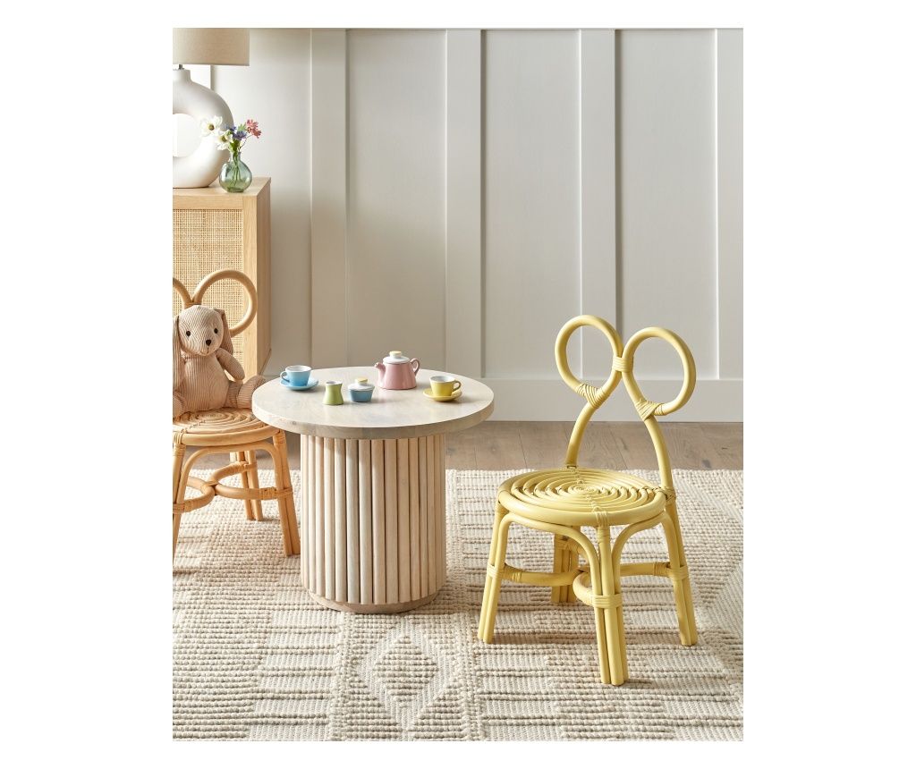 Scaun pentru copii MIRTIA Ratan Galben