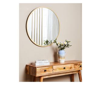 Oglindă de perete COUST 80 cm 80 cm Auriu