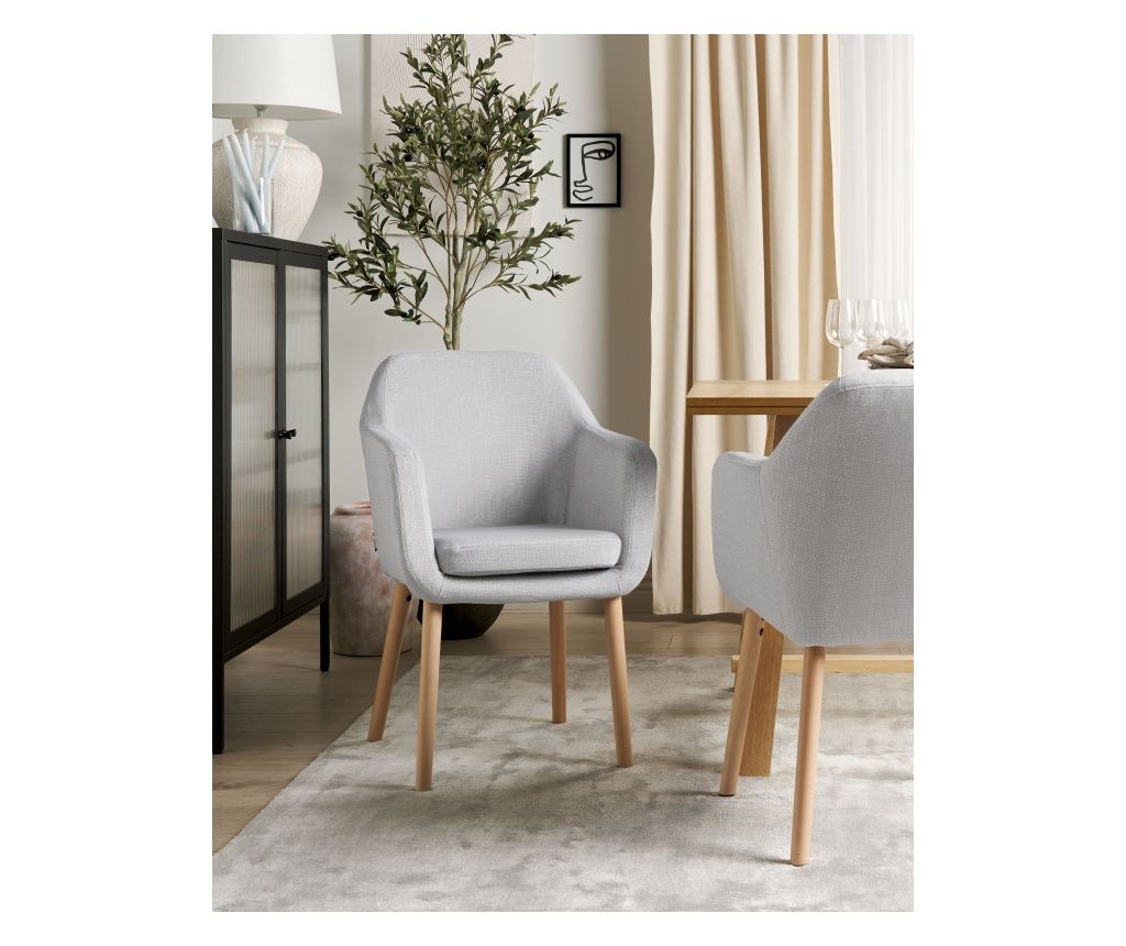YORKVILLE II Dining Chair Grey Velvet