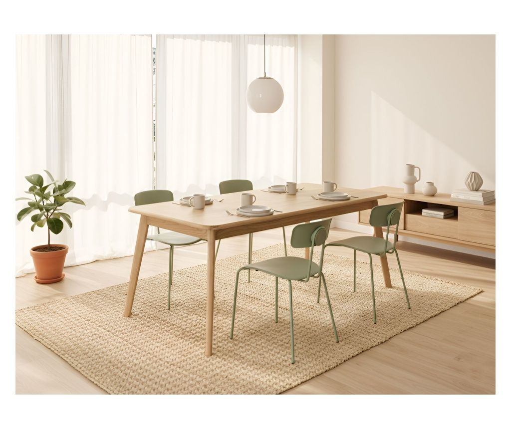 Masă de dining KEHO Stejar deschis 200 cm 90 cm