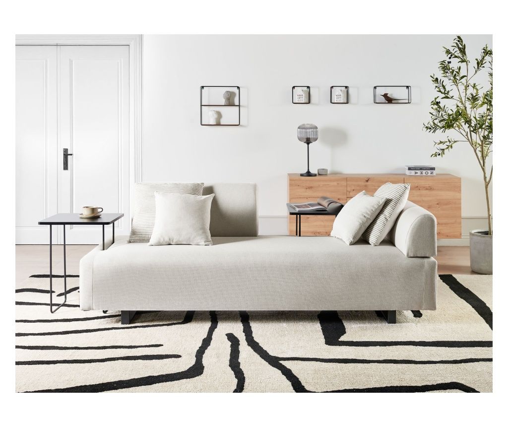 SOKNA 3-Seater Sofa with Tables - Light Beige