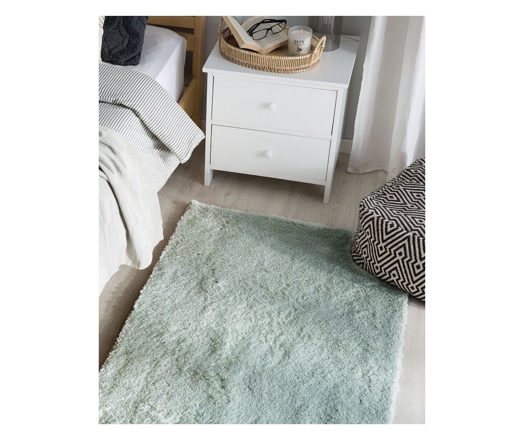 Shaggy Rug EVREN Mint Green 80 x 150 cm