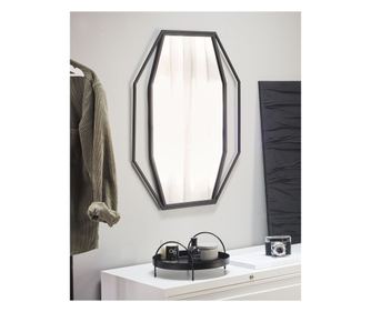 Oglindă de perete NIRE 60 cm 80 cm Metal Gri grafit