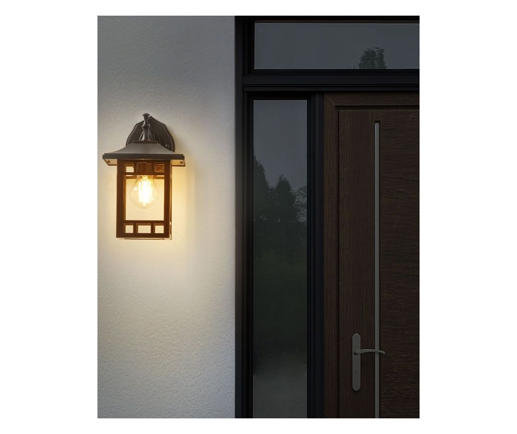 HERIOT Black Outdoor Wall Light