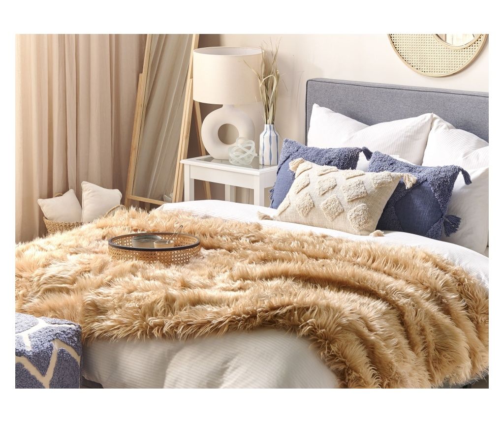 DELICE Bedspread 150 x 200 cm Light Brown