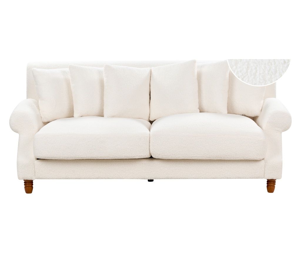 EIKE Off-White Boucle 2-Seater Sofa