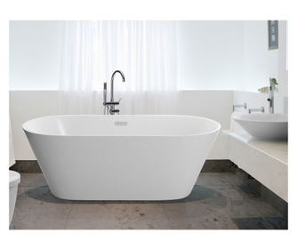 Cadă freestanding HAVANA 160 x 80 cm Alb