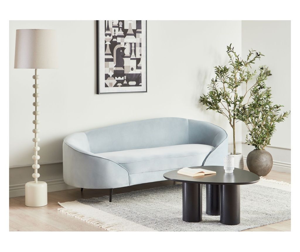 3-Seater Sofa SAVAR Velvet Light Blue