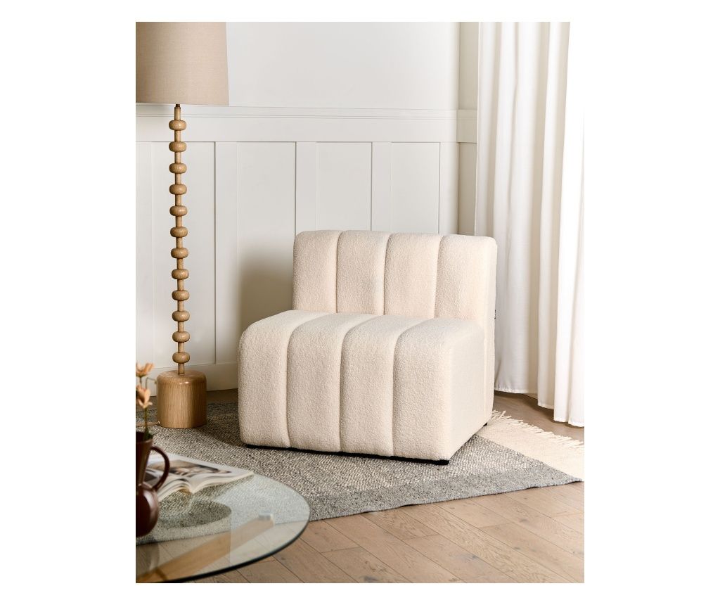 KAGE Armchair Boucle Light Beige