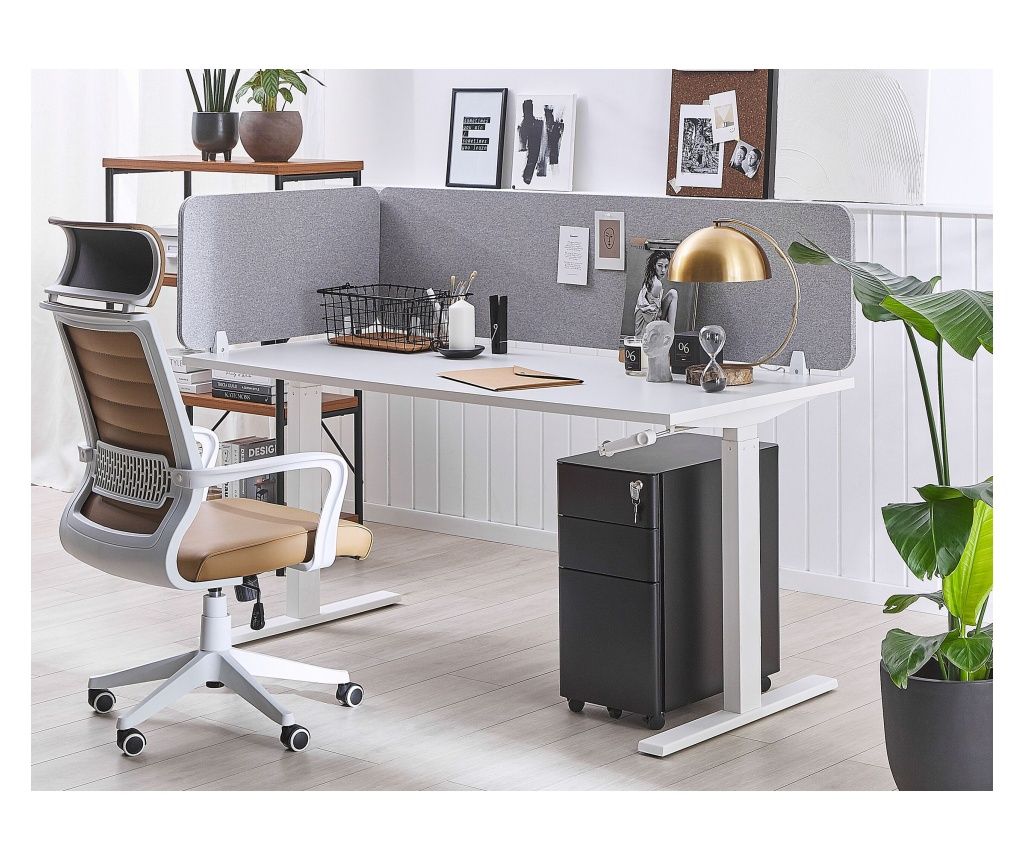 Separator de birou Gri deschis WALLY