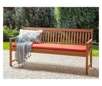 Pernă pentru bancă VIVARA 169 x 50 cm Roșu închis