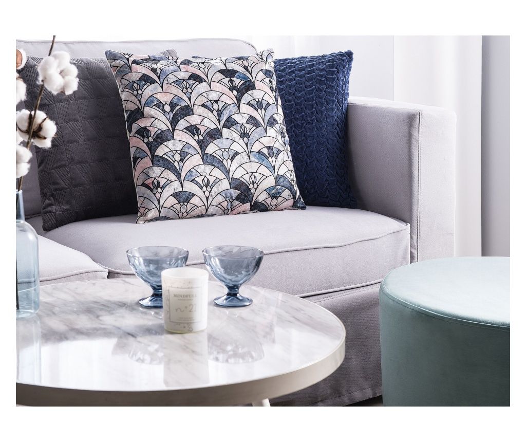 Pernă decorativă KOODAL 45 x 45 cm Multicolor Imprimeu geometric