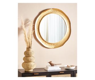 Oglindă de perete MERCY 78 cm 78 cm Metal Auriu