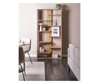 Bibliotecă cu 8 rafturi FONTAS 180 cm Maro deschis