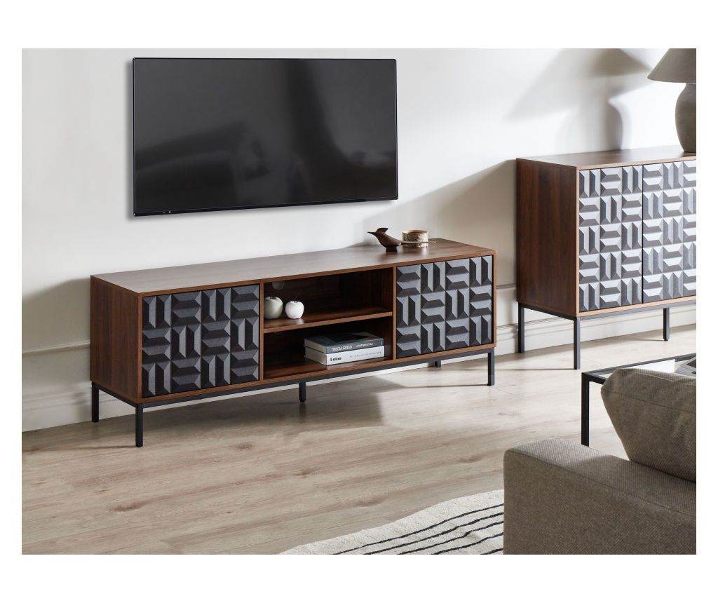 CARAQUET TV Stand Dark Brown