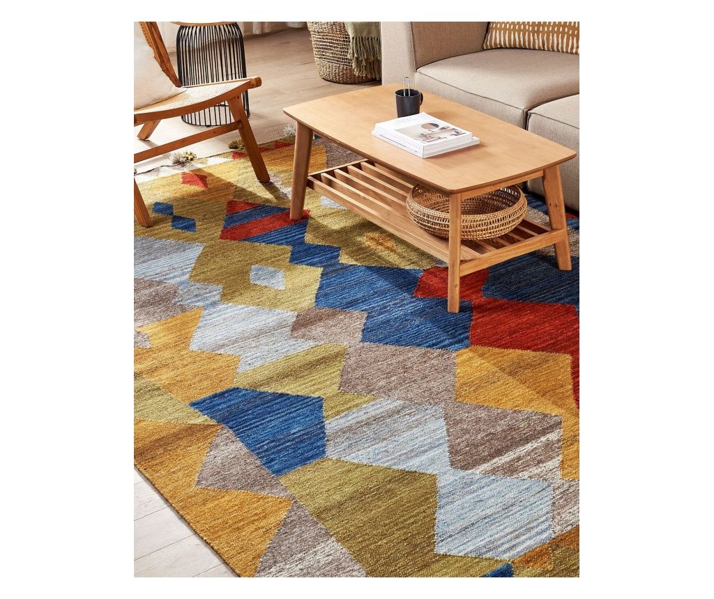 Covor ARZAKAN Multicolor 160 x 230 cm Lână Kilim