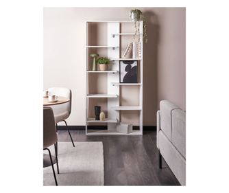 Bibliotecă cu 8 rafturi FONTAS 180 cm Alb