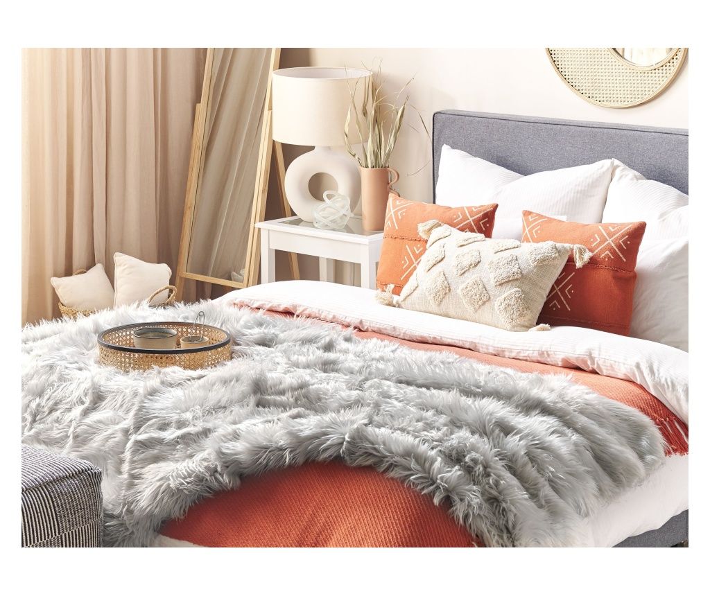 DELICE Bedspread 150 x 200 cm Light Grey