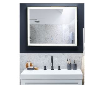 Oglindă LED pentru baie ARGENS 90 cm 70 cm Argintiu