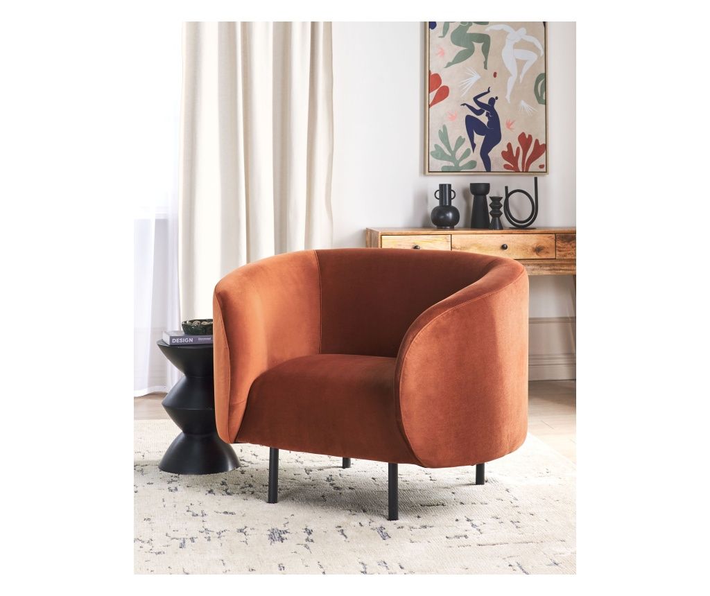 Fotoliu LOEN Catifea Portocaliu