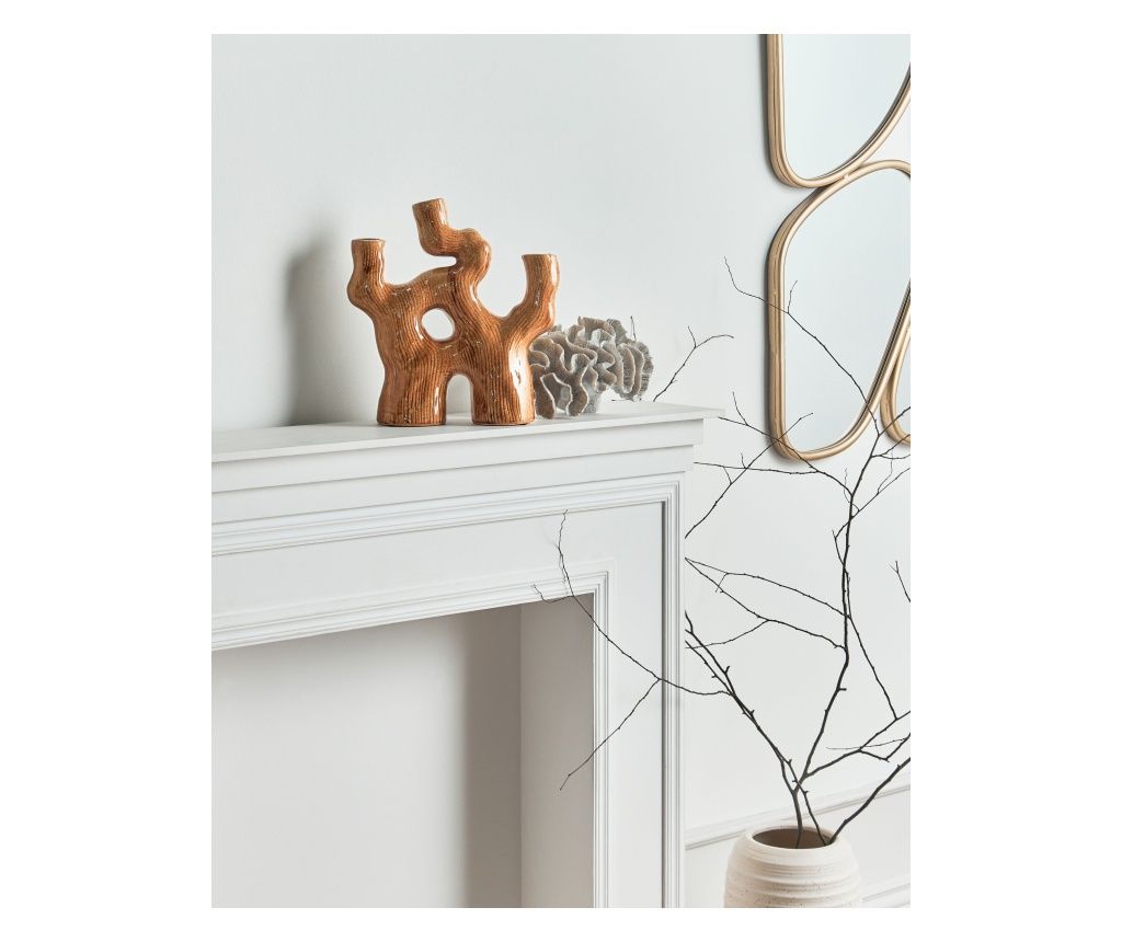 BARBUS Flower Vase Porcelain Stoneware 31 cm Brown