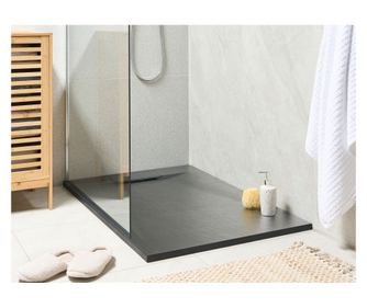 Cădiță de duș AZZURRO 80 x 120 x 3 cm Negru