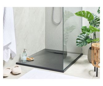 Cădiță de duș AZZURRO 80 x 100 x 3 cm Negru