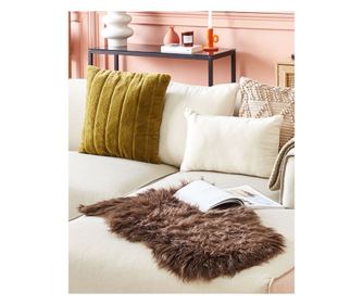 Covor din blană de oaie ULURU Maro închis 65 x 110 cm