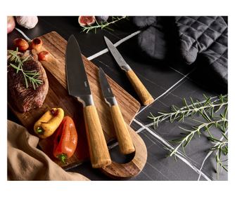 Set de 3 cuțite TOCHIGI Maro