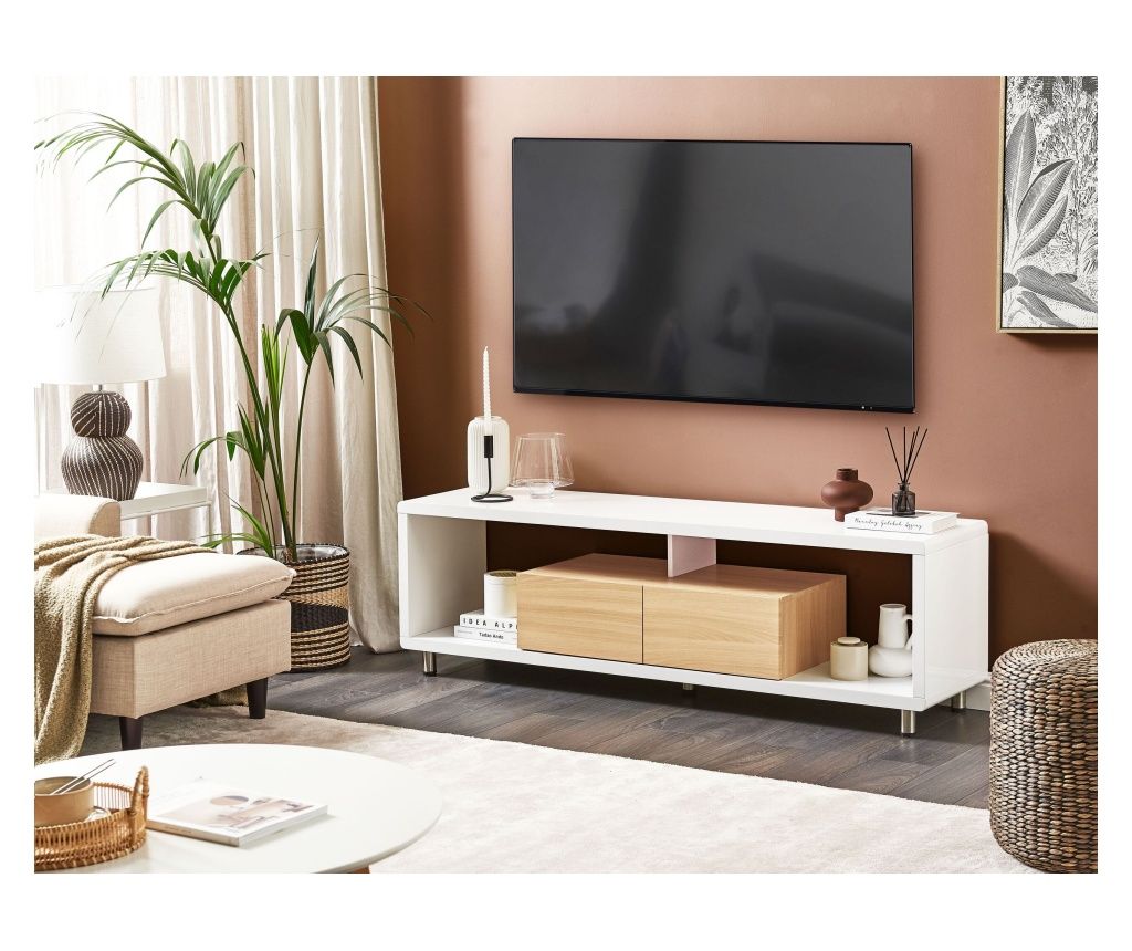 KNOX White TV Stand