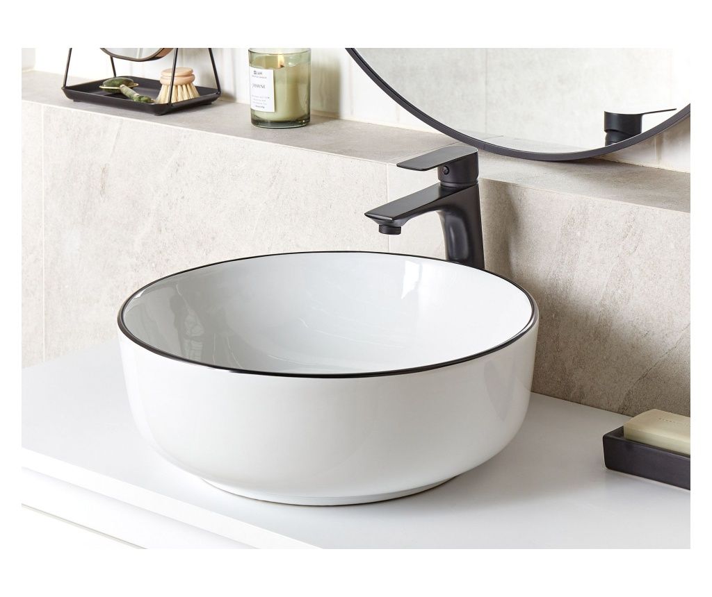 XERT Countertop Basin ⌀ 42 cm Ceramic White