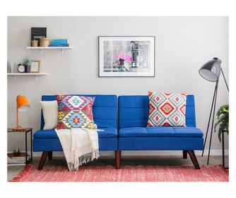 Canapea extensibilă cu 3 locuri RONNE  Bleumarin