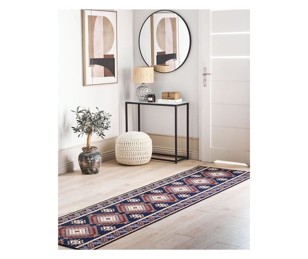 KANGAL Rug Dark Blue 80 x 300 cm